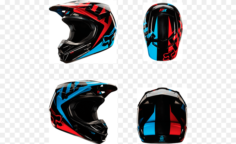 Fox V1 Helmet Race Bluered Fox V1 Blue Red, Crash Helmet Png Image