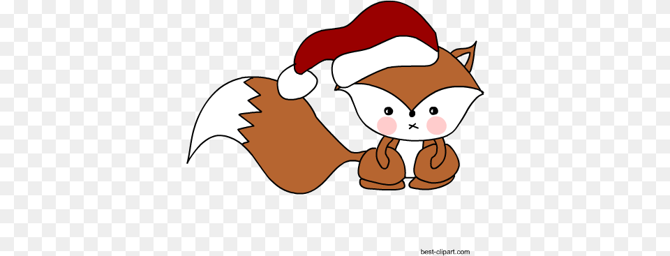 Fox Wearing Santa39s Hat Clip Art Clip Art, Cartoon, Baby, Person Png