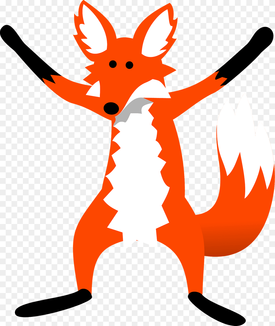 Fox With Open Arms Clipart, Animal, Mammal Free Png Download