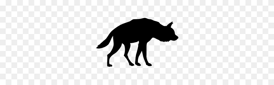 Fox With Short Tail Sticker, Silhouette, Stencil, Animal, Horse Free Png