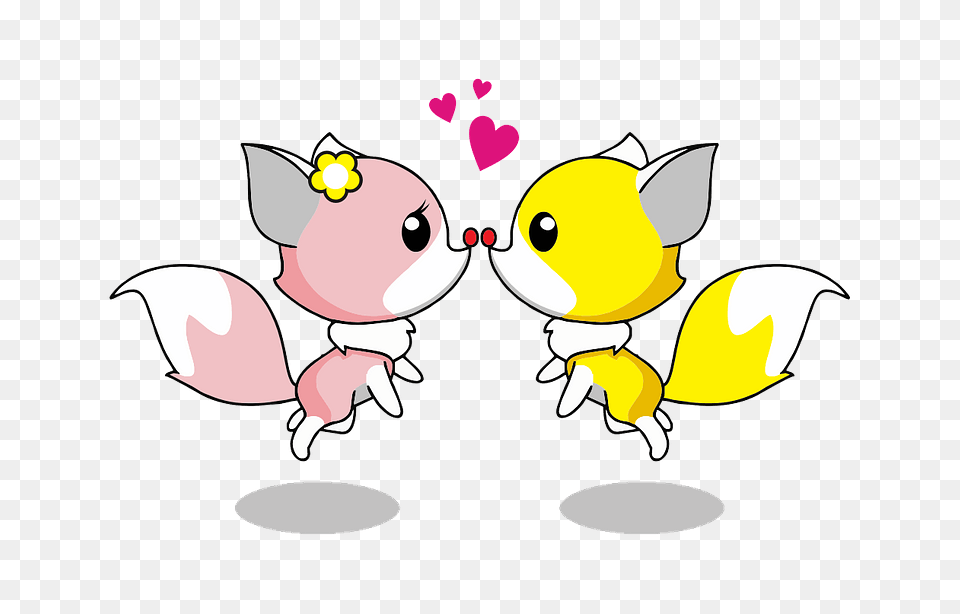 Foxes In Love Clipart, Baby, Person, Animal, Bird Png