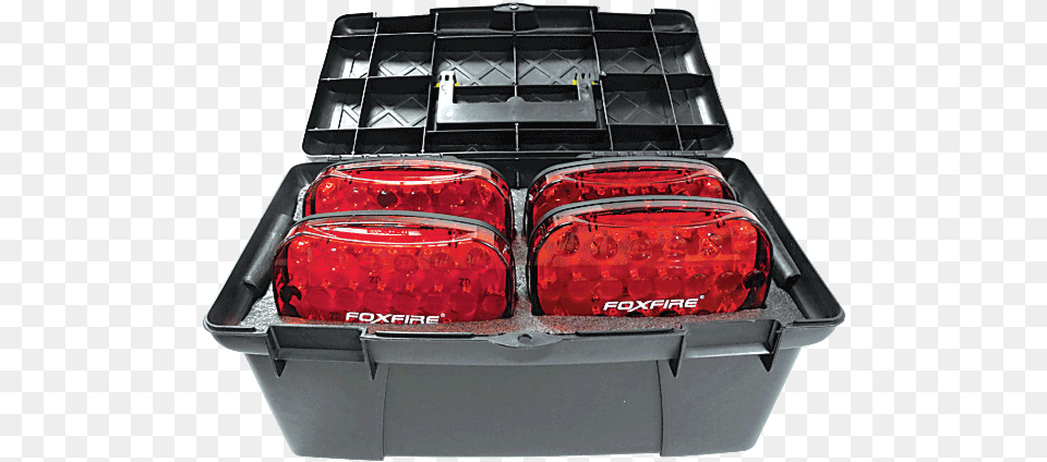 Foxfire 2 Red And 2 Amber Light Kit Foxfire Led Warning Light Kit With Travel Case, Box, Furniture Free Png