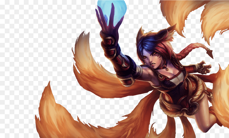 Foxfire Ahri Splashart Image Ahri Fox Fire, Adult, Female, Person, Woman Free Transparent Png