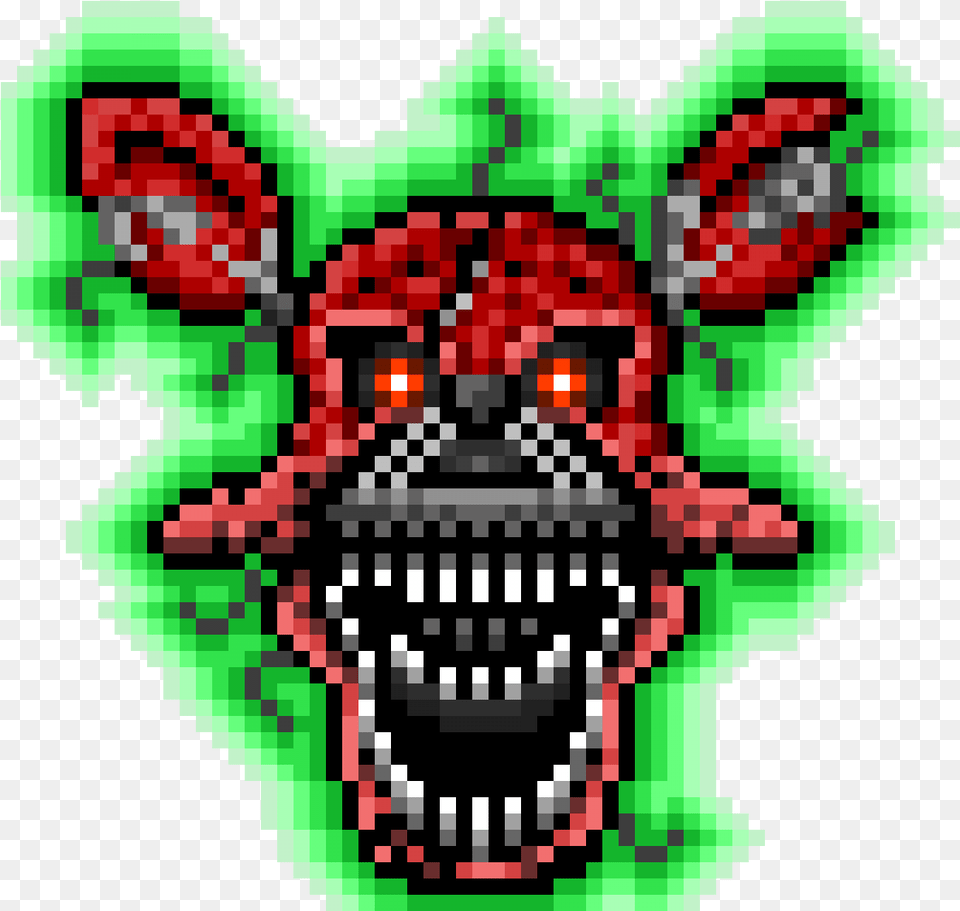 Foxy Fnaf Nightmare Foxy Pixel Art Free Png