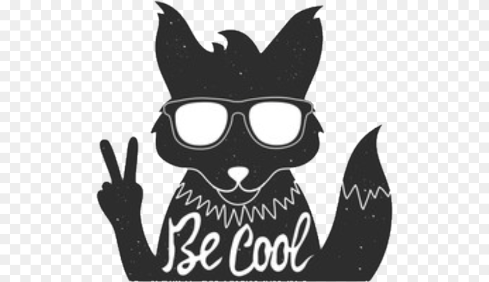 Foxy Fox Cool Sayings Quotes Words Svg Black And White Peace Fox, Baby, Person, Electronics, Hardware Free Png