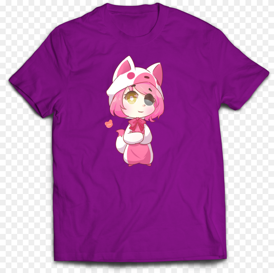 Foxy Jr Tee, Clothing, Purple, T-shirt, Shirt Free Png Download