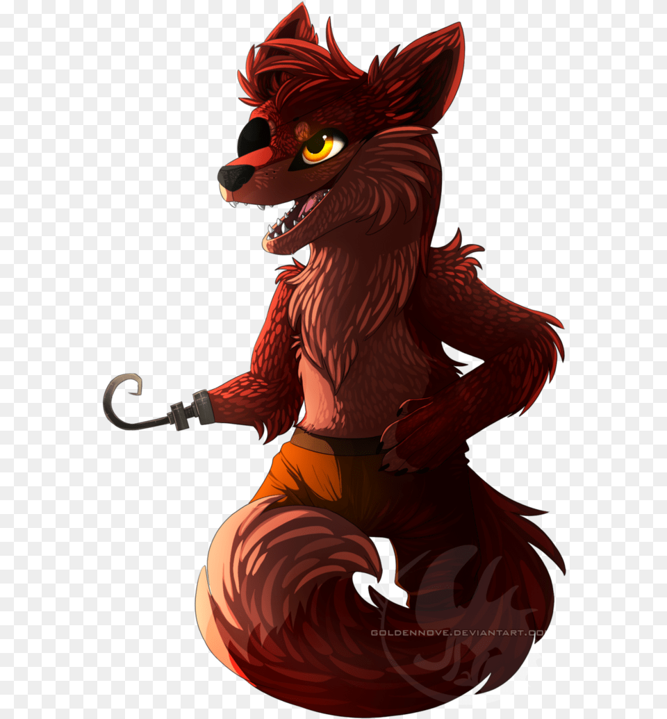 Foxy The Pirate Fox By Goldennove Cute Five Nights At Freddy, Baby, Electronics, Hardware, Person Png Image