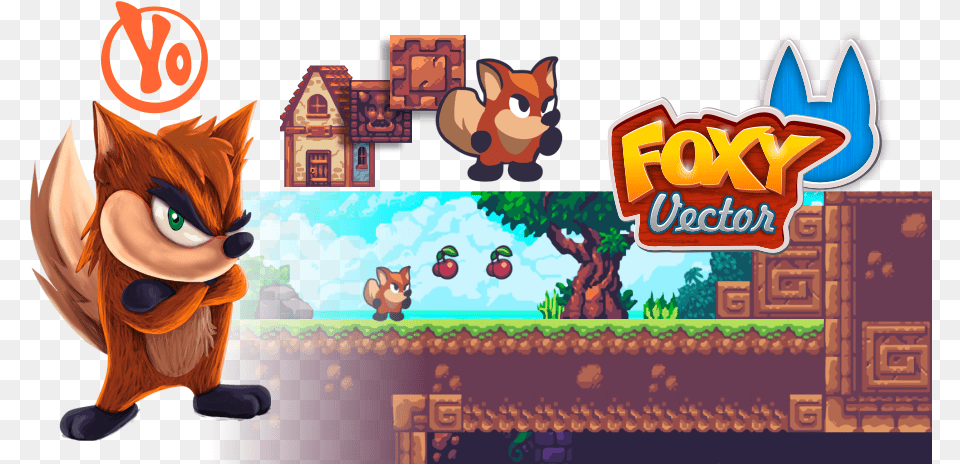 Foxy Vector By Misac Gomes Games Made With Vector, Animal, Cat, Mammal, Pet Free Png