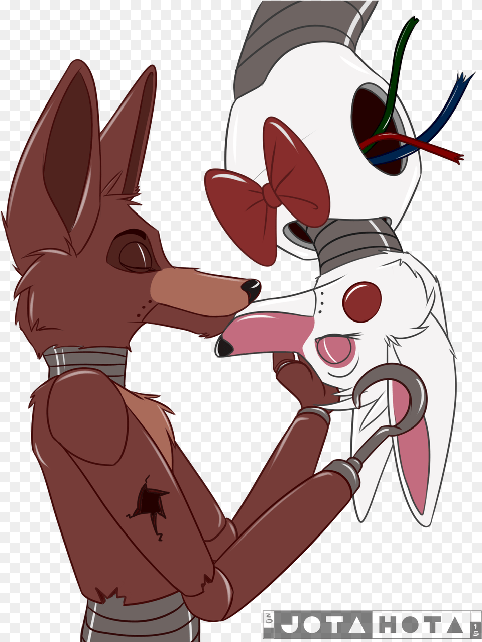 Foxy X Mangle Fanart Foxy X Mangle Fanart, Book, Comics, Publication, Person Free Transparent Png