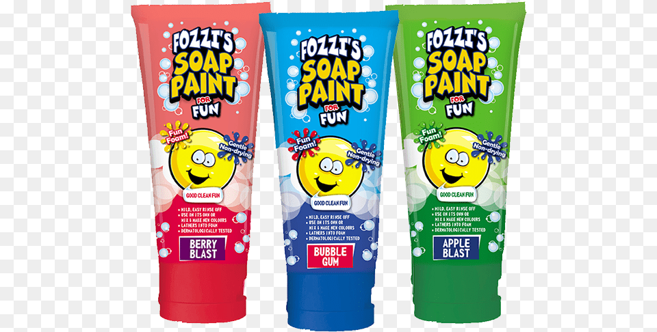 Fozzis Soap Paint For Fun Fozzi Foam, Bottle, Can, Tin Png Image