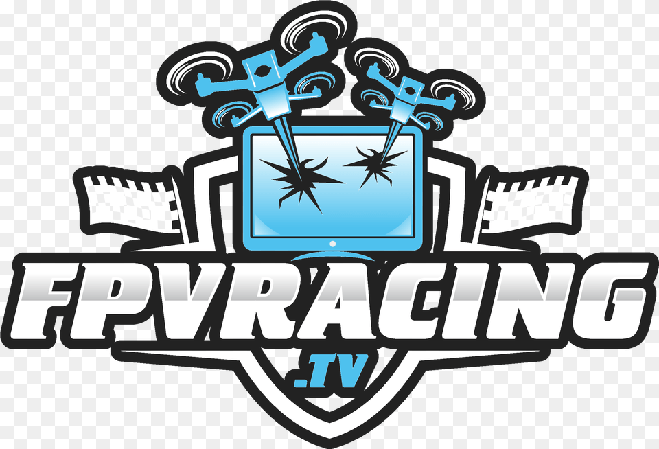 Fpv Drone Racing Logo Logo Drone Racing, Symbol, Emblem, Machine, Bulldozer Free Png