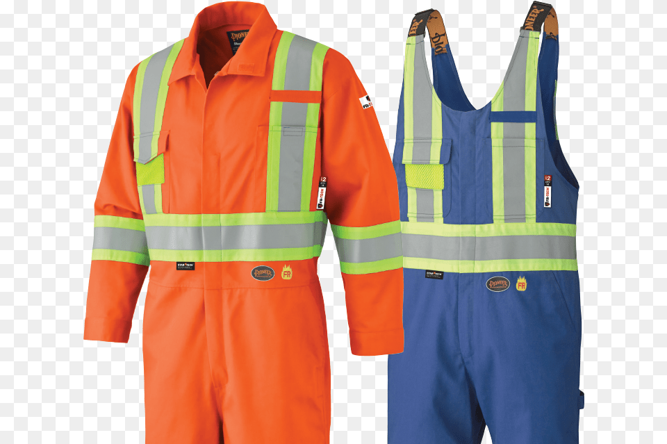 Fr Tech 8812 Fr Safety Coverall Overall Safety Overall, Clothing, Coat, Vest, Lifejacket Free Transparent Png