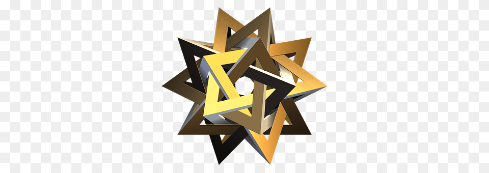 Fractal Star Symbol, Symbol, Gold, Art Free Png Download