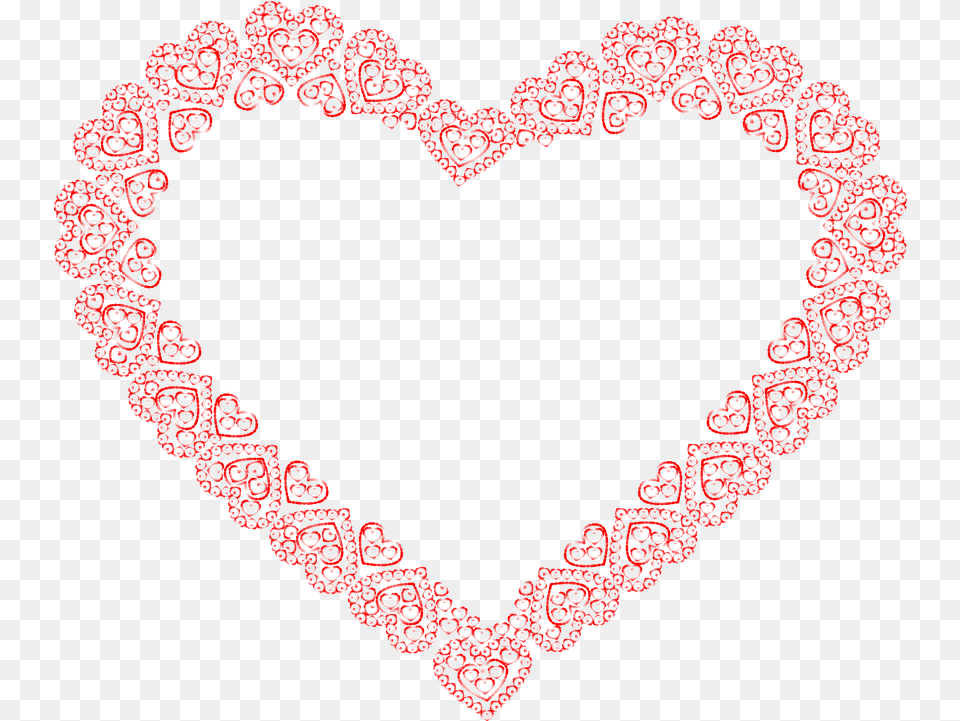 Fractal Heart Frame Valentines Moldura Dia Dos Namorados, Accessories, Jewelry, Necklace Free Transparent Png