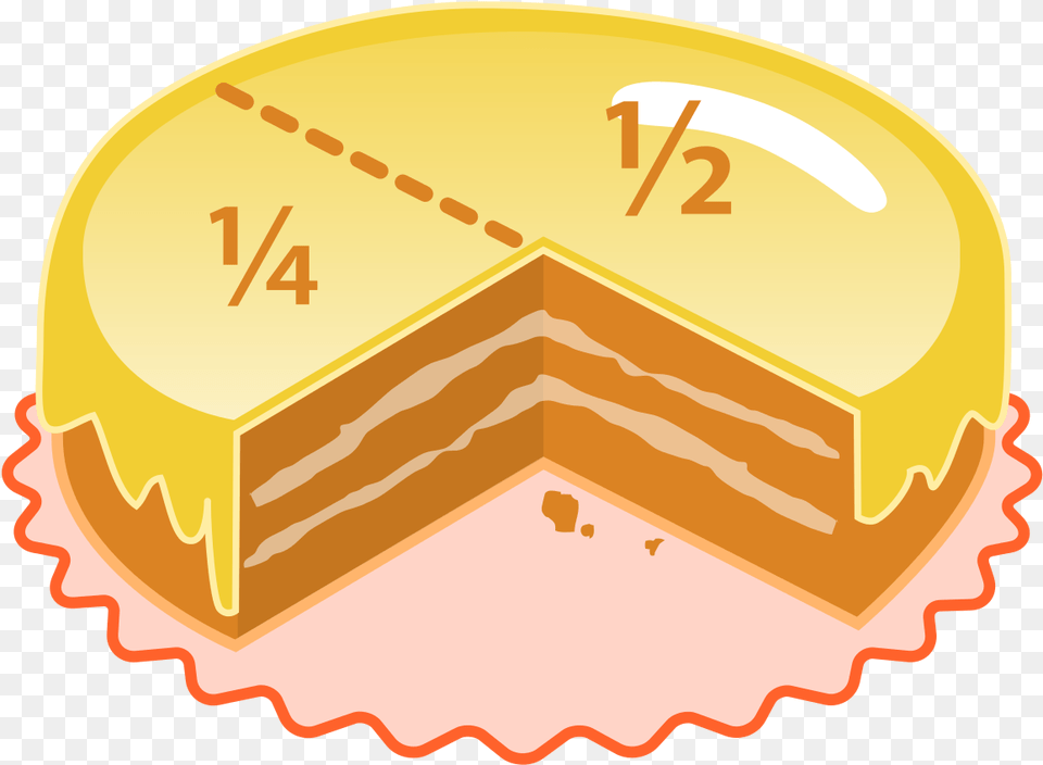 Fractions Clipart Everyday Use Cool Fractions, Cake, Dessert, Food, Birthday Cake Free Png Download