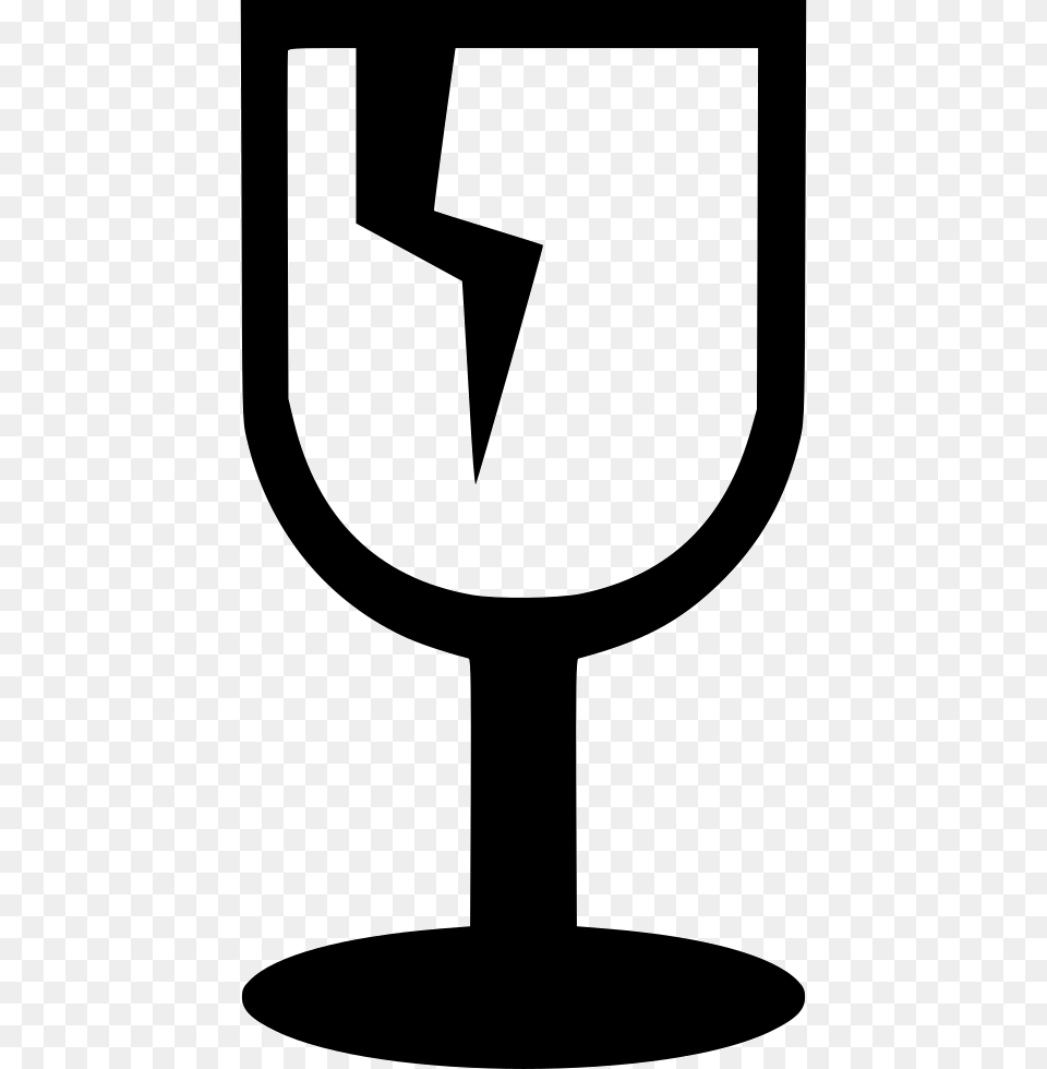 Fragil Broken Glass Icon Download, Goblet, Cross, Symbol Free Transparent Png