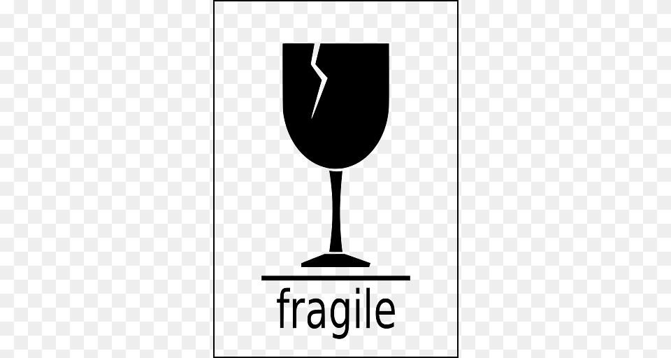 Fragile Sign Broken Glass, Goblet Free Png Download