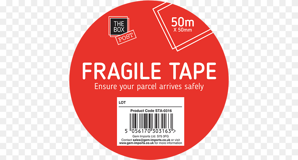 Fragile Tape 50m Circle, Text, Paper, Disk Png