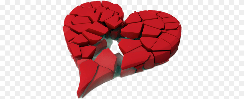 Fragmented Broken Heart Transparent Stickpng Broken Heart 3d, Clothing, Glove Png Image