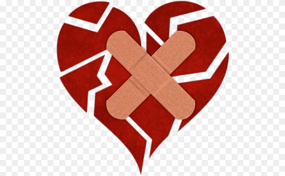 Fragmented Heart With Bandaids Broken Heart, Bandage, First Aid Free Png