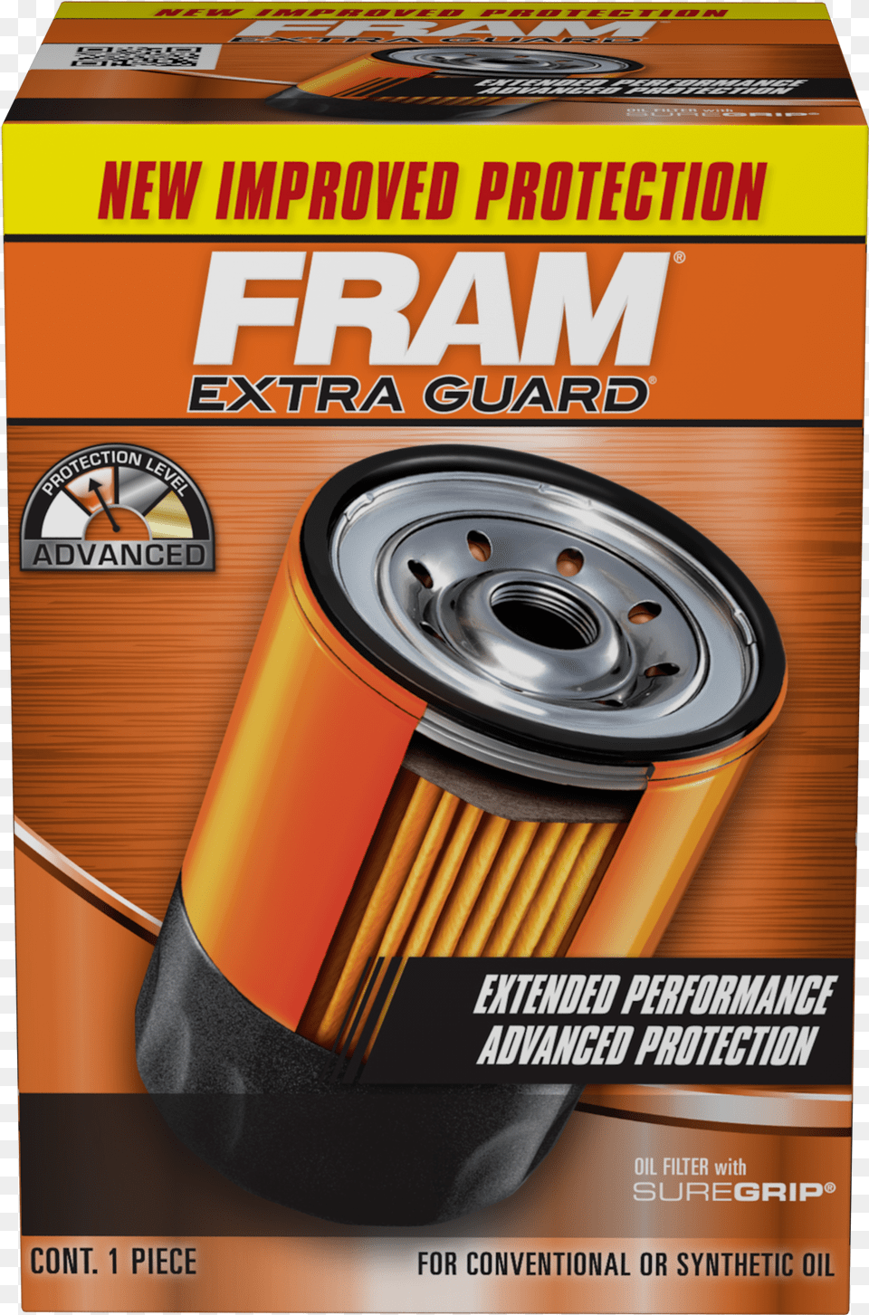 Fram Extra Guard Oil Filter, Advertisement, Poster, Can, Tin Free Png