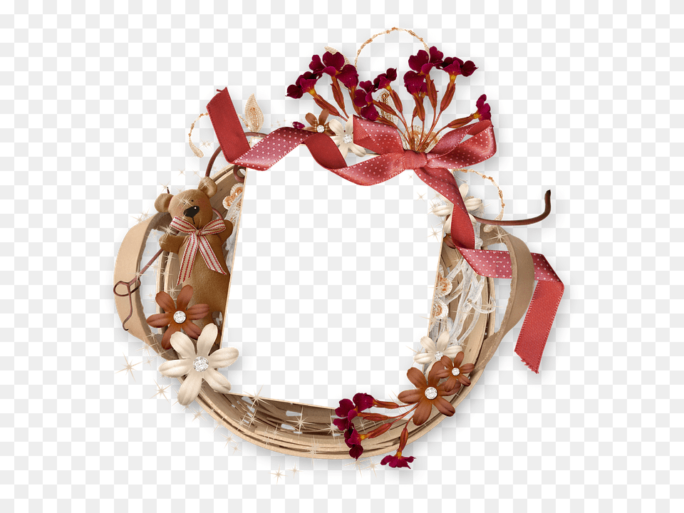 Frame Wreath, Flower, Plant Png