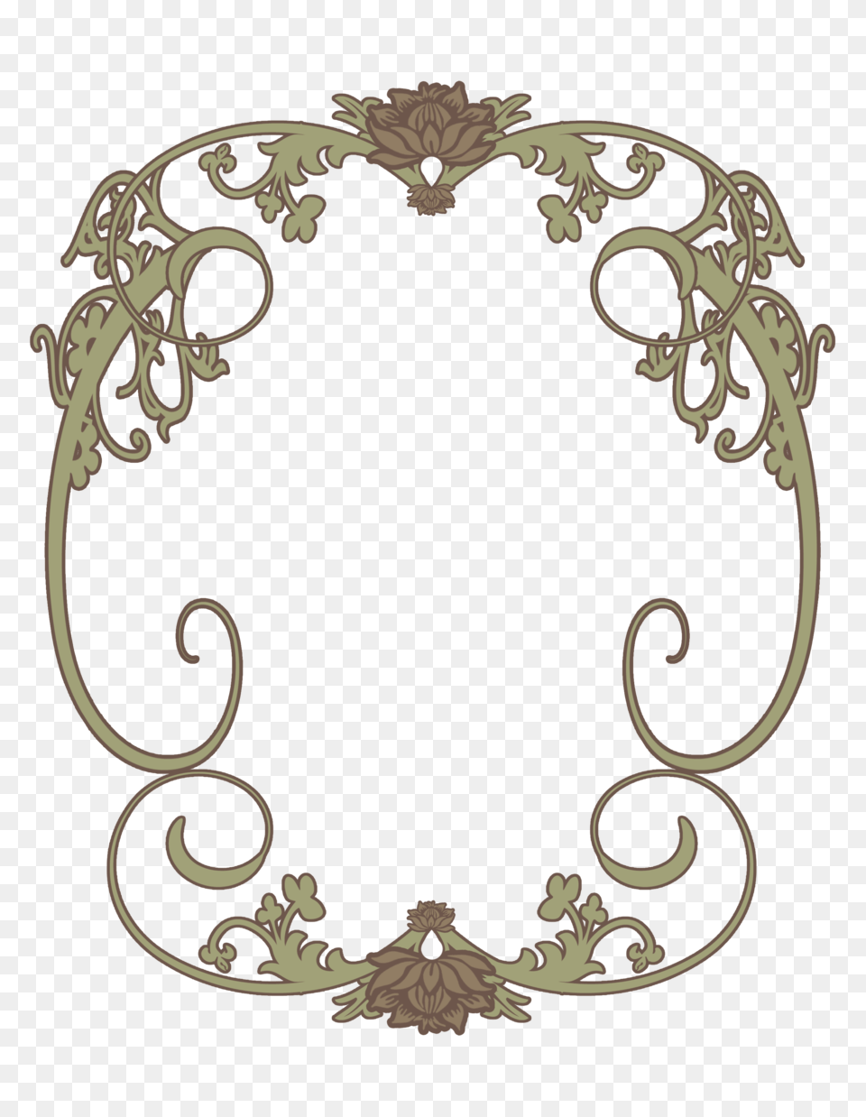 Frame, Oval, Pattern, Mailbox Png