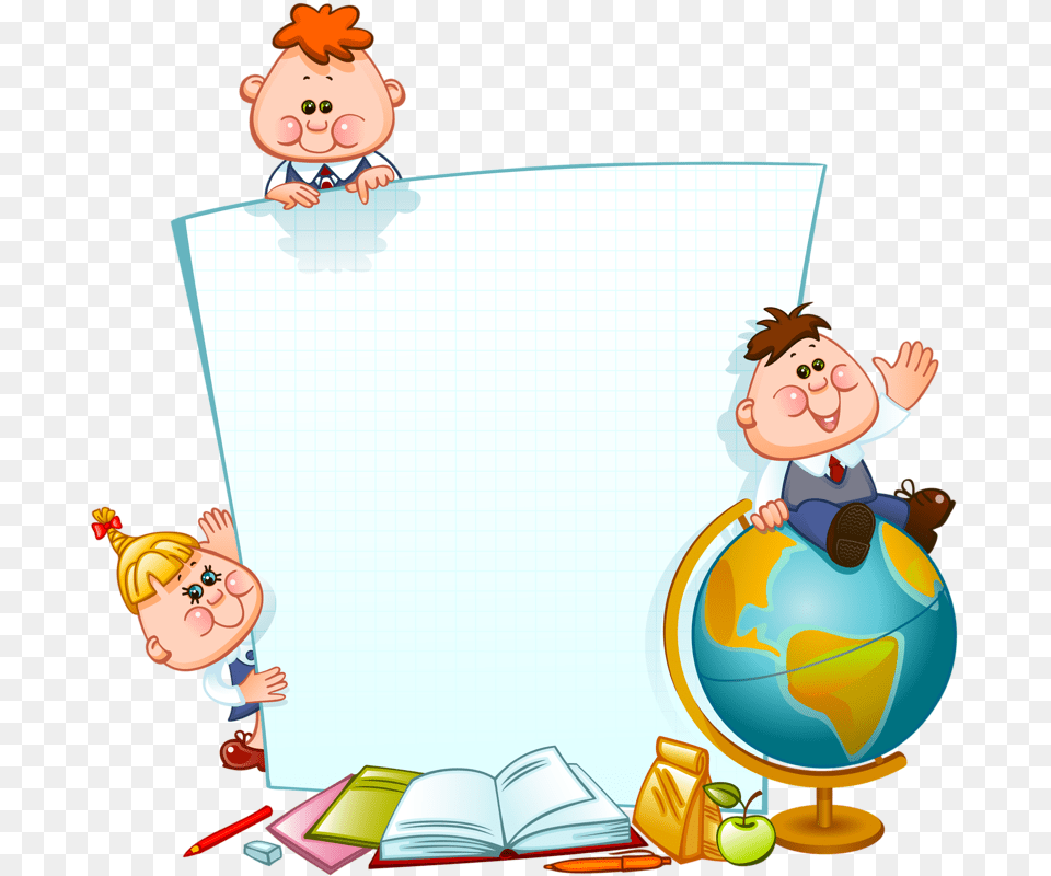 Frame And Borders School Children, Baby, Person, Face, Head Png Image