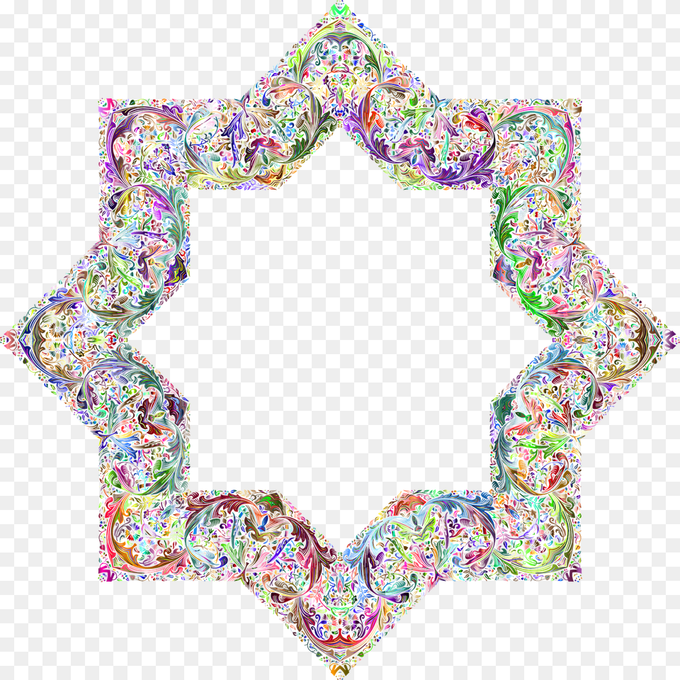 Frame Arabesque Vintage Border Abstract Geometric Muslim Ornament, Purple, Accessories, Pattern, Person Png Image