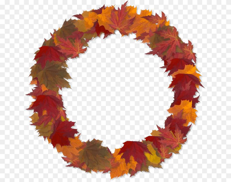 Frame Autumn Leaves 01 Clip Art, Leaf, Plant, Wreath, Person Free Png Download