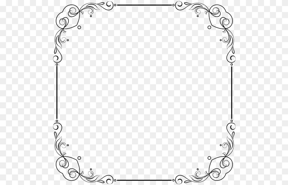 Frame Border Element Classic Pattern Line Design Historia Reiss Queen, Gray Png Image