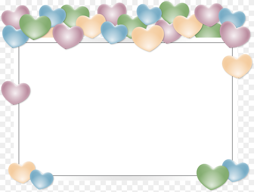 Frame Border Holder Balloons Anniversary Heart Border Frame Anniversary, Balloon, White Board Free Png Download