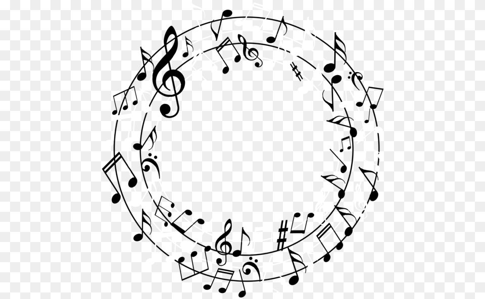 Frame Border Music Notes Music Notes Round Png Image