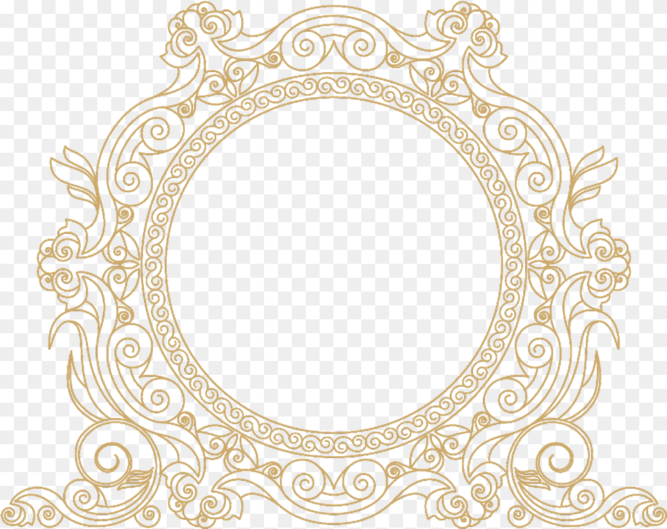 Frame Border Swirls Design Pattern Paisley Gold Gold Swirl Design, Oval Free Png