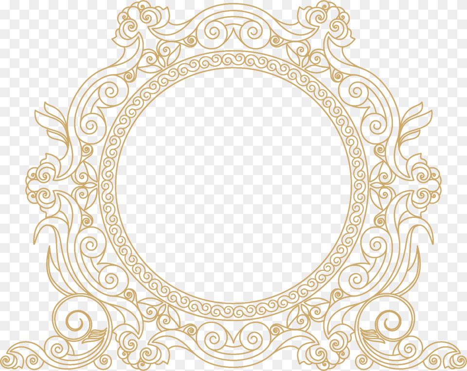 Frame Border Swirls Design Pattern Paisley Gold Gold Swirls, Oval Free Png