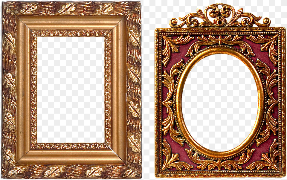 Frame Carved Gold Baguette Filigreed Ornament Oval Shaped Photo Frame, Photography, Bronze Free Transparent Png