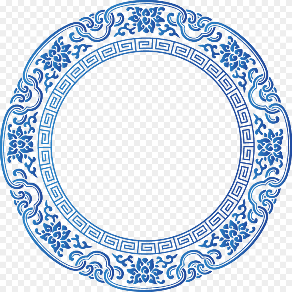 Frame Circleframe Border Chinese Asian Ftestickers Chinese Border Round, Art, Porcelain, Pottery, Home Decor Free Transparent Png