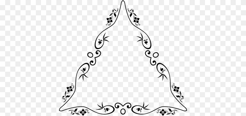 Frame Clip Art Flower, Black Png Image