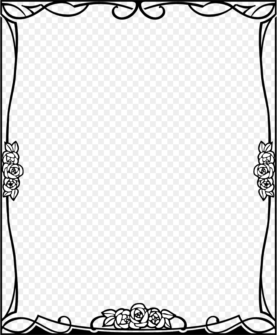 Frame Clipart Black And White Frame Clipart Black And White, Art, Floral Design, Graphics, Pattern Free Png Download
