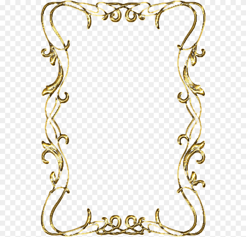 Frame Cliparts Gold Scroll Border Clip Art, Accessories, Jewelry, Necklace Png