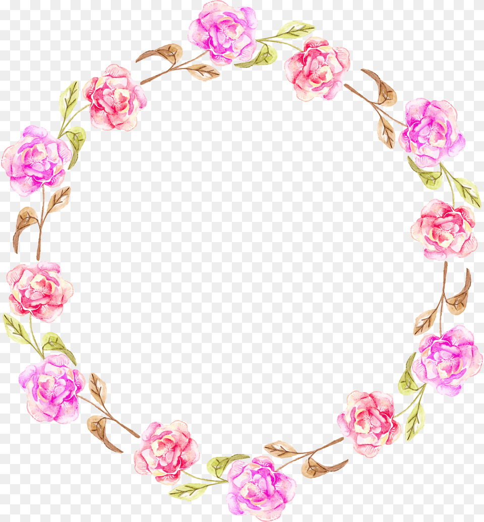 Frame Floral Round, Accessories, Bracelet, Jewelry, Flower Png Image