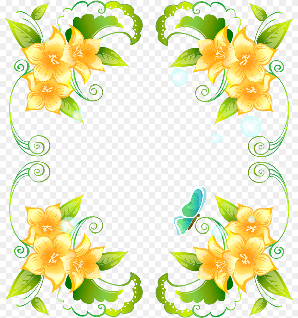 Frame Flower Embroidery Hd Flower Clipart, Art, Floral Design, Graphics, Pattern Png Image