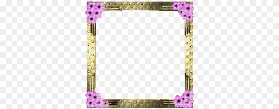 Frame Gold Flowers Picmix Picture Frame, Purple, Blackboard, Flower, Plant Png Image