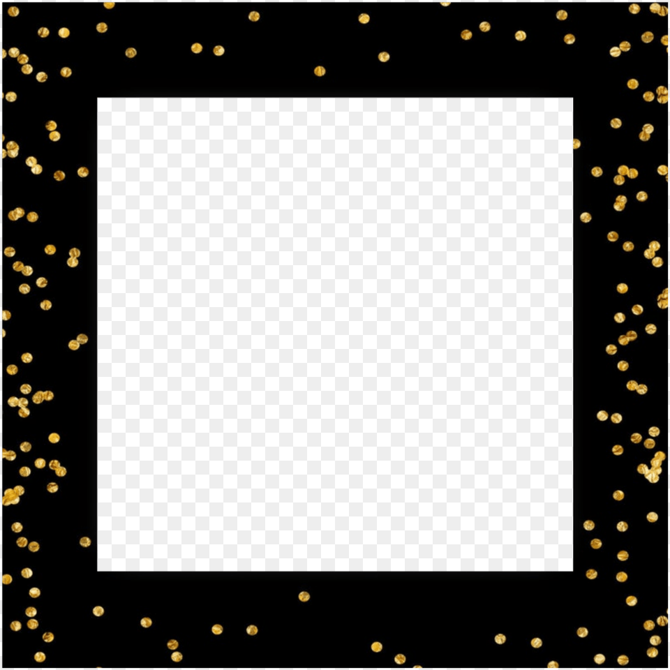 Frame Gold Sparkly Template Instagram Picture Frame, Paper, Confetti, Fireworks Free Png