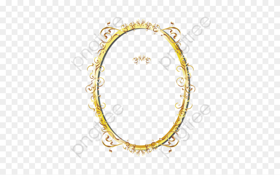 Frame Gold Vector Images U2013 Border Oval, Accessories, Jewelry, Necklace Free Png Download