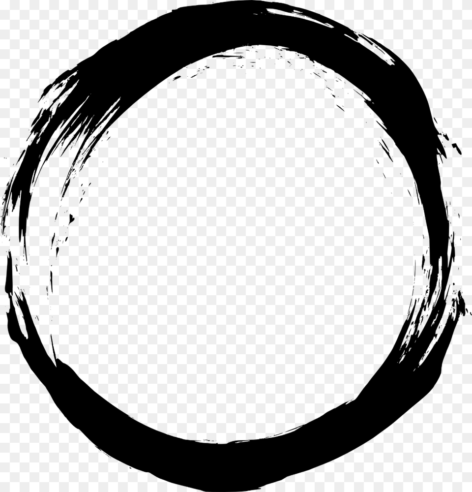 Frame Grunge Pattern Round Brush Template Black Logo, Gray Png Image