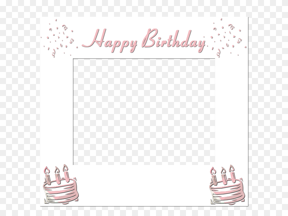 Frame Happy Birthday, White Board Png Image