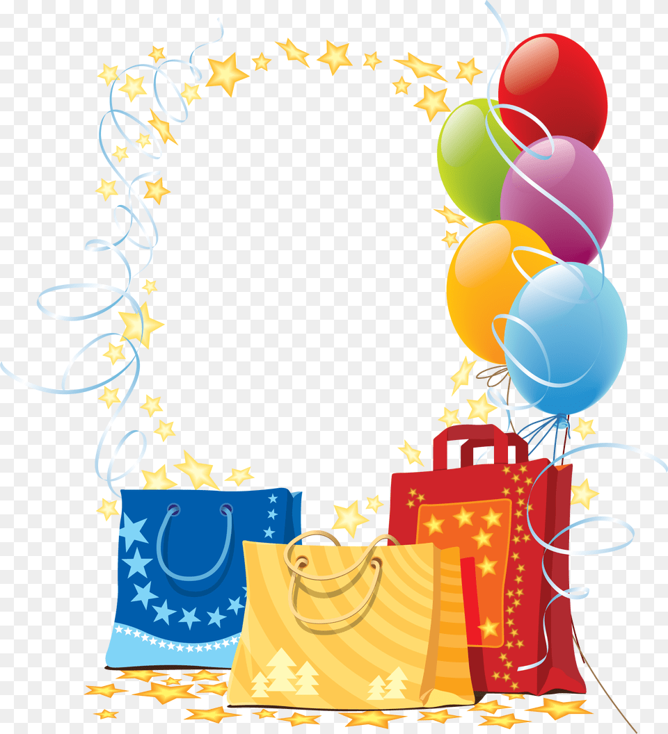 Frame Happy Birthday, Bag, Balloon, People, Person Free Png