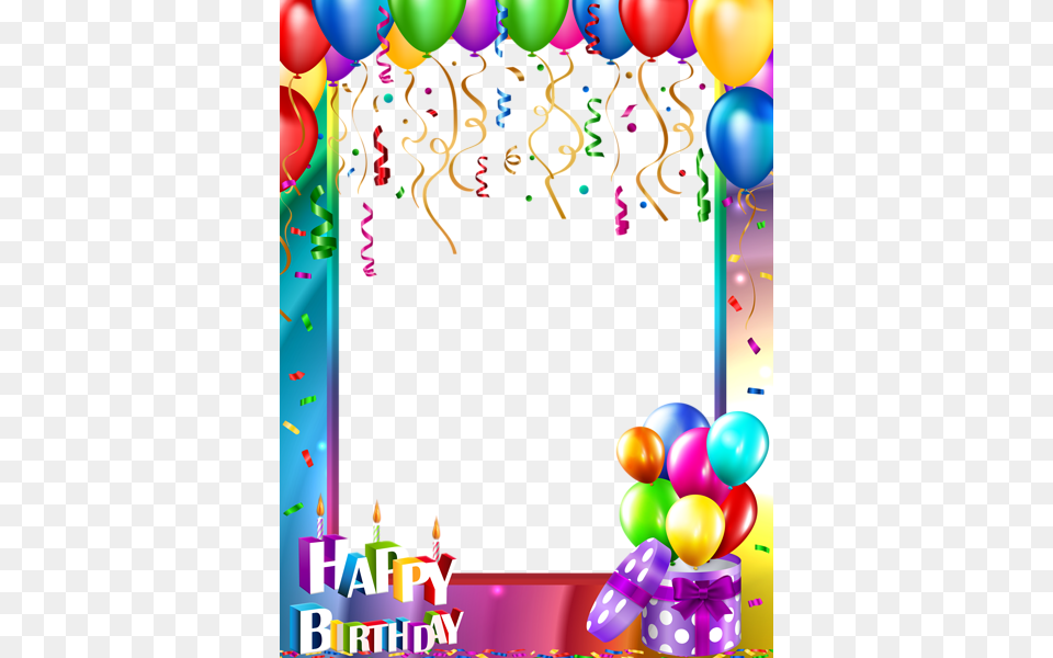Frame Happy Birthday Happy Birthday Transparent, Balloon, People, Person Free Png Download