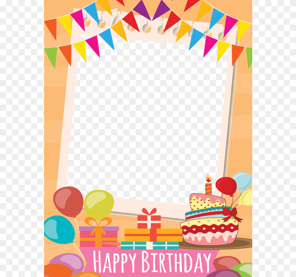 Frame Happy Birthday Transparent Library Happy Birthday Frame, People, Person, Balloon, Fun Png Image